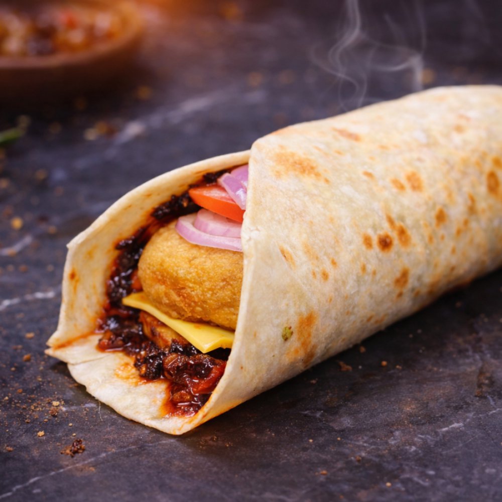 Korean Vada Wrap with Cheese